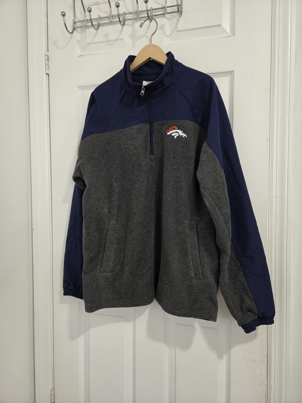 NFL Navy & Gray Denver Broncos Half-Zip Pullover